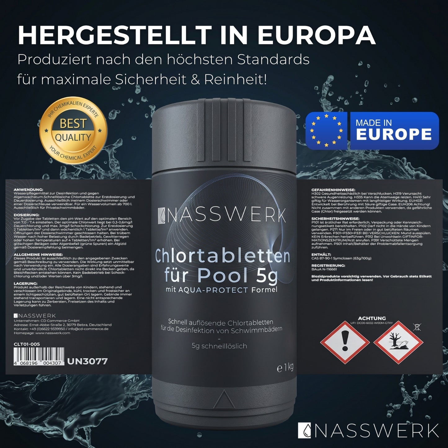 Chlortabletten - 5g schnelllöslich | pH Neutral