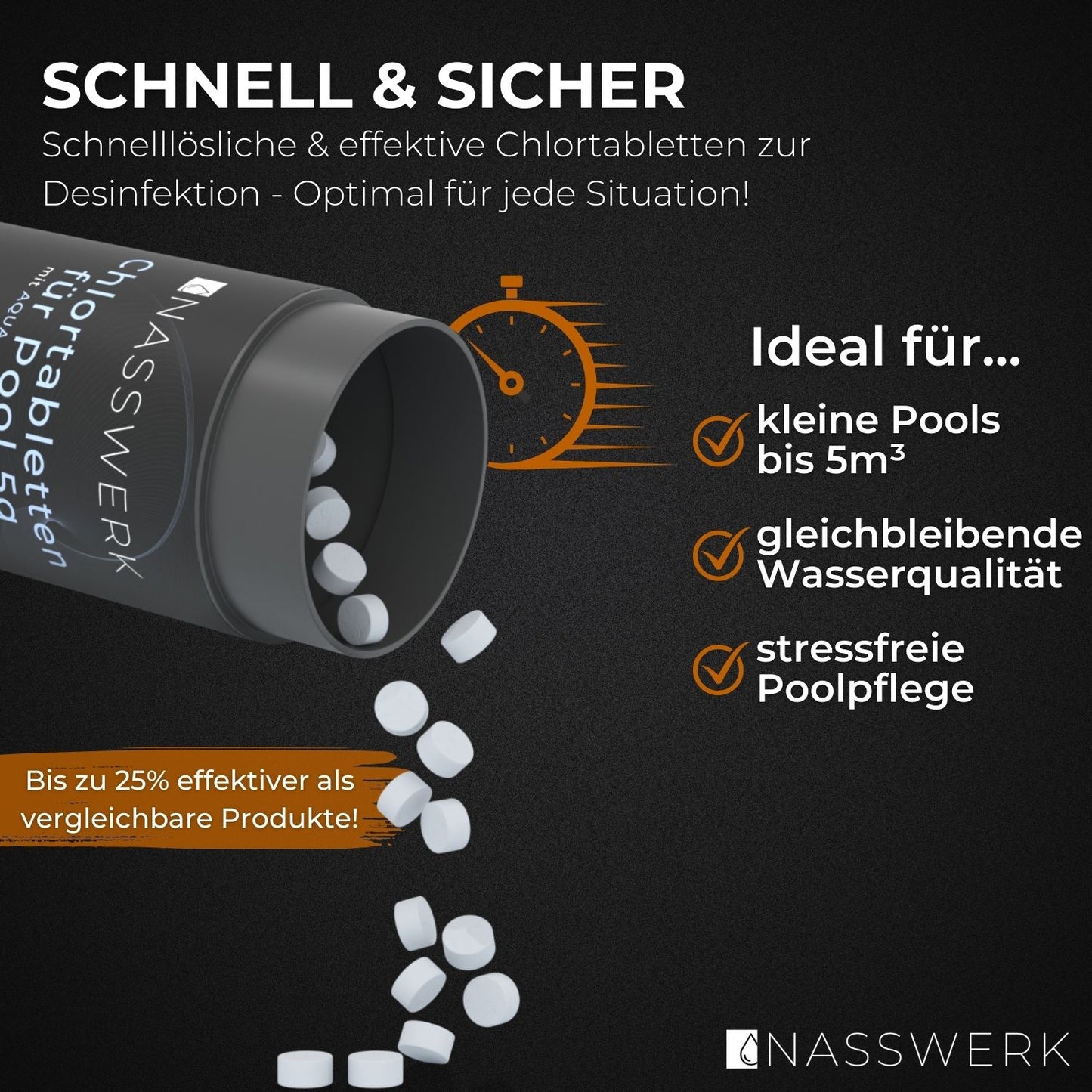 Chlortabletten - 5g schnelllöslich