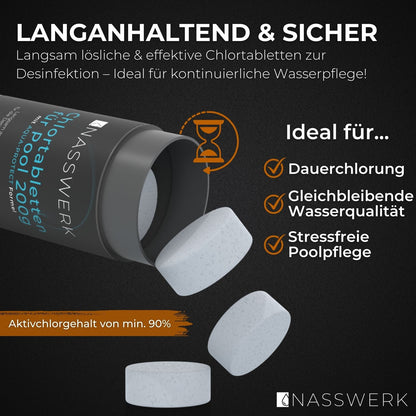 Chlortabletten - 200g langsamlöslich | pH Neutral
