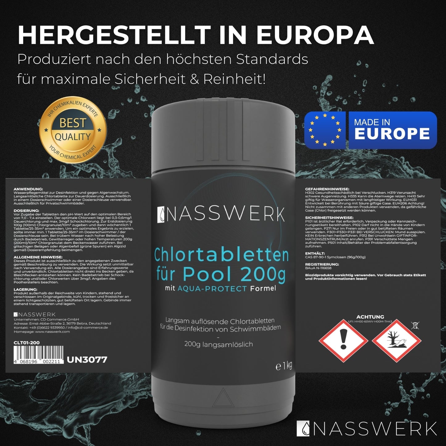 Chlortabletten - 200g langsamlöslich | pH Neutral