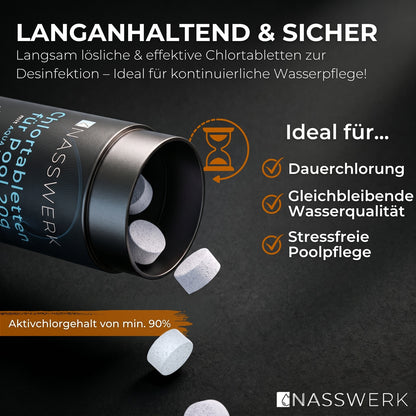 Chlortabletten - 20g langsamlöslich | pH Neutral