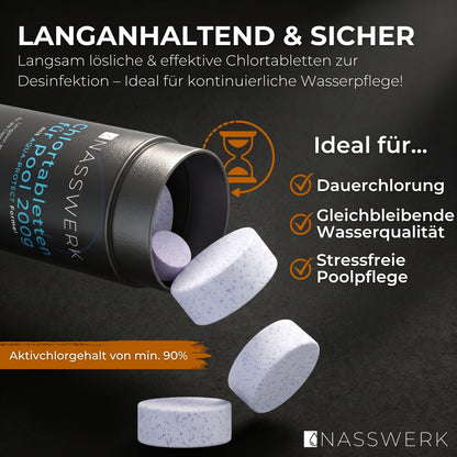 Chlortabletten - 200g langsamlöslich | pH Neutral