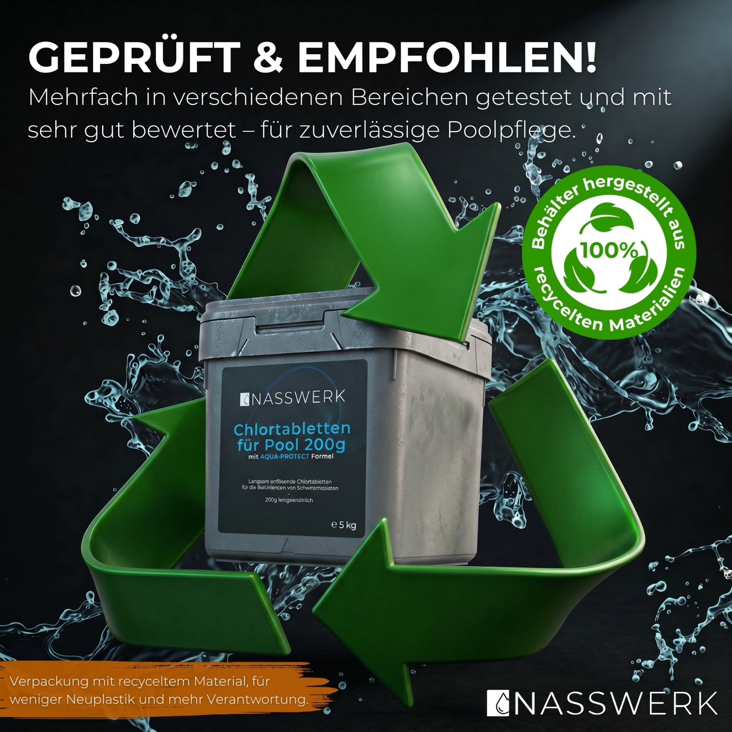 Chlortabletten - 200g langsamlöslich | pH Neutral