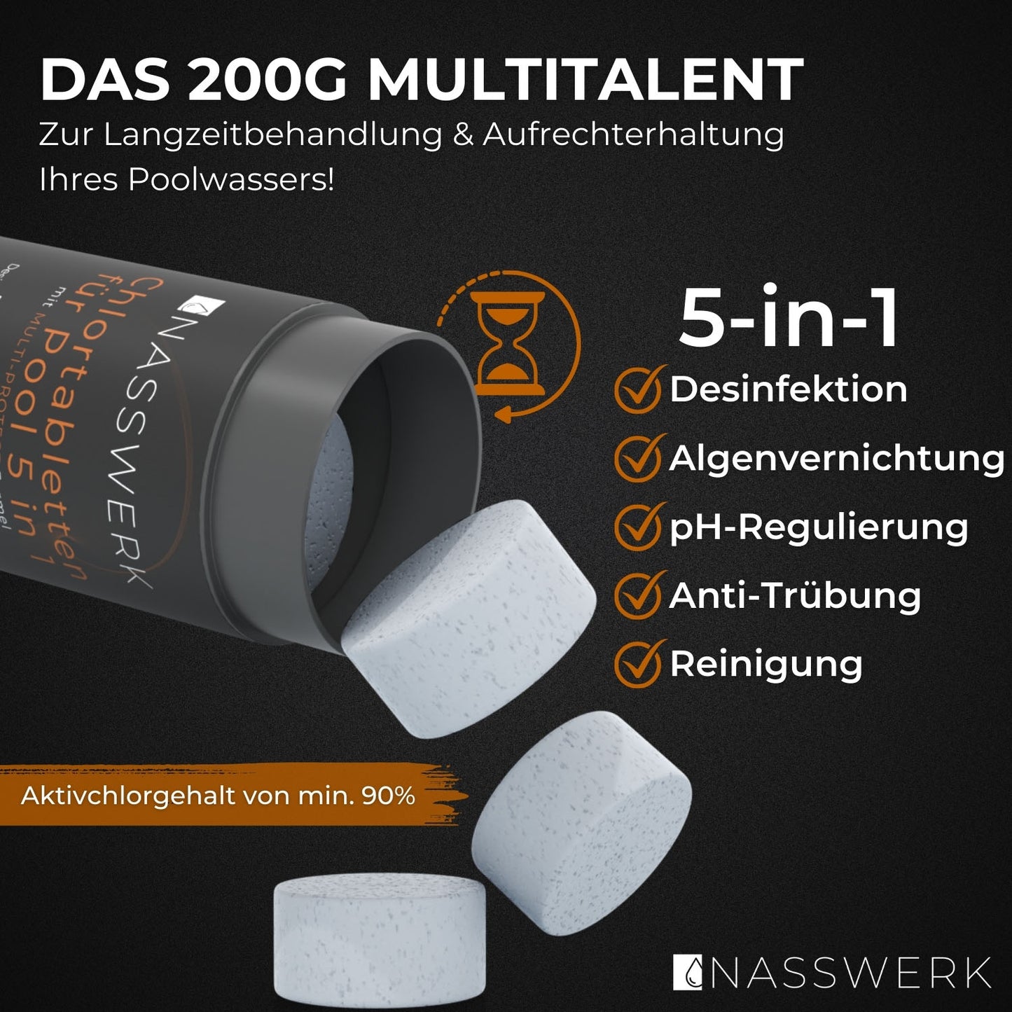 Multitabs 5-in-1 - 200g langsamlöslich