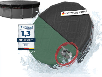 Poolabdeckung rund - grün - Ø340 - 820cm 