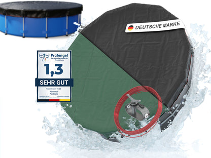 Poolabdeckung rund - grün - Ø340 - 820cm 