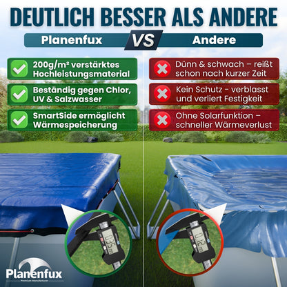 Poolabdeckung rechteckig - blau