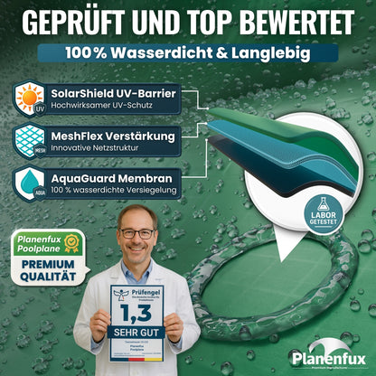 Poolabdeckung rechteckig - grün