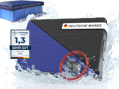 Poolabdeckung rechteckig - blau
